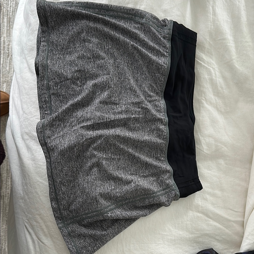 Lululemon Gray and Black Athletic Shorts